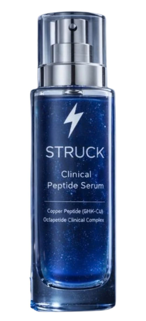 a Bottle of Struck Clinical Peptide Serum